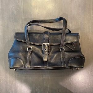 Coach Black leather medium sized handbag